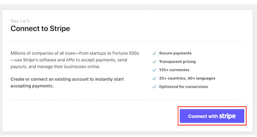 connect to stripe