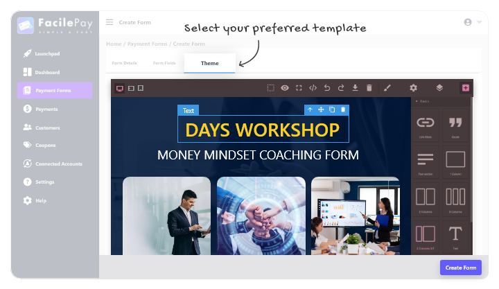 Readymade templates
